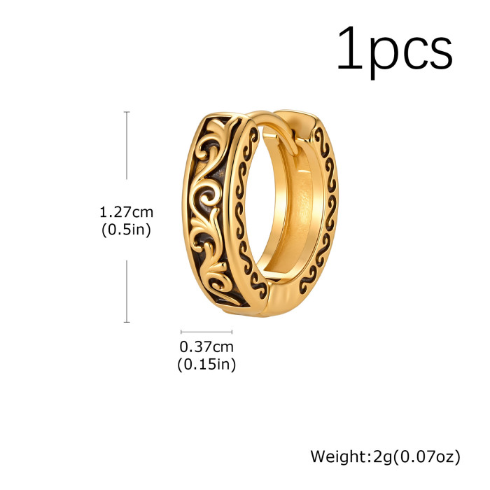 Wholesale Mens Stainless Steel Hoop Earring