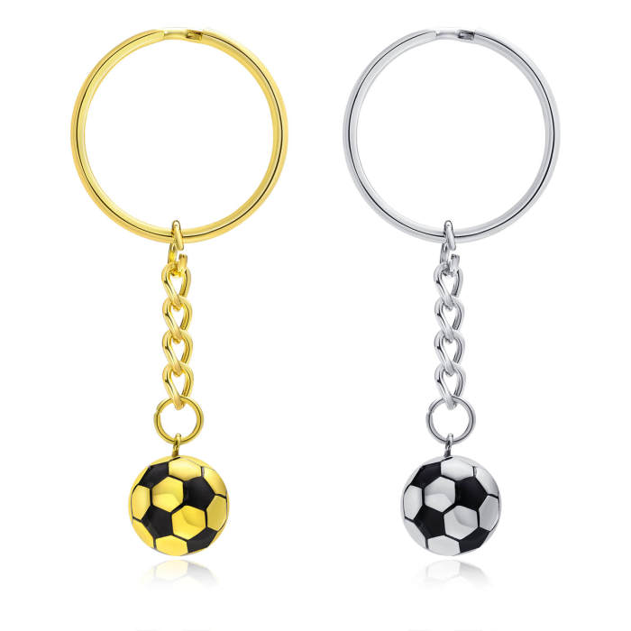 Wholesale Stainless Steel Mens Football Keyring