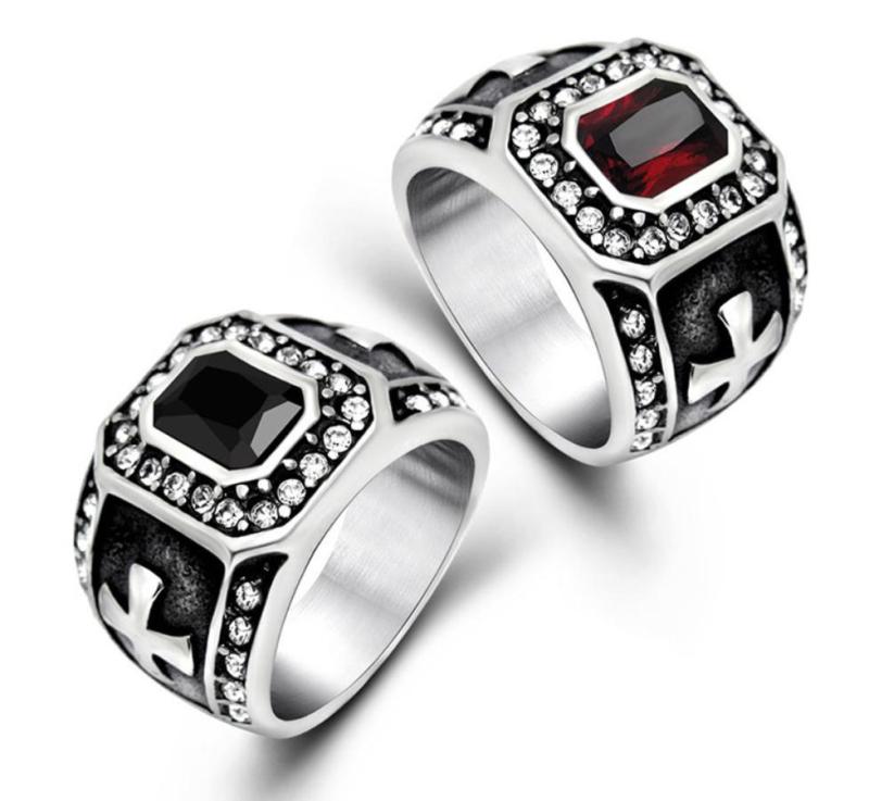 Wholesale Stainless Black Onyx Stone Biker Ring