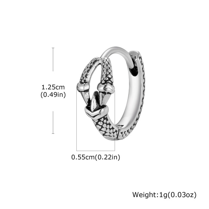 Stainless Steel Snake Hoop Earrings Wholesale