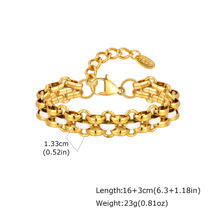 Wholesale Stainless Steel Chunky Gold Bracelet