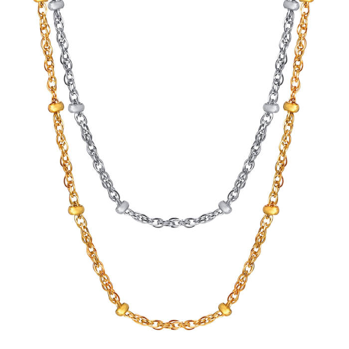 Wholesale Stainless Steel Chain and  Bead Necklace