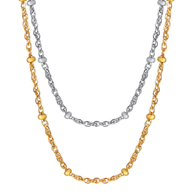 Wholesale Stainless Steel Chain and Bead Necklace
