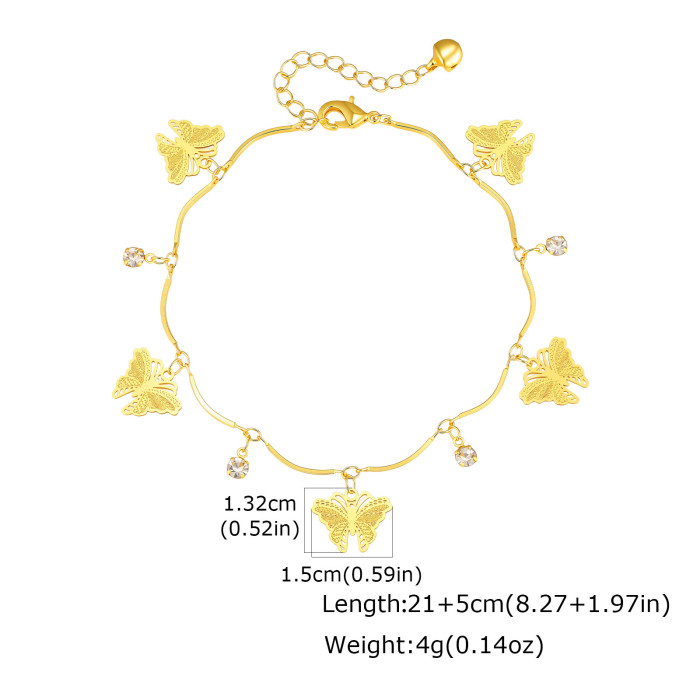 Wholesale Brass Evil Eye & Butterfly Foot Jewelry
