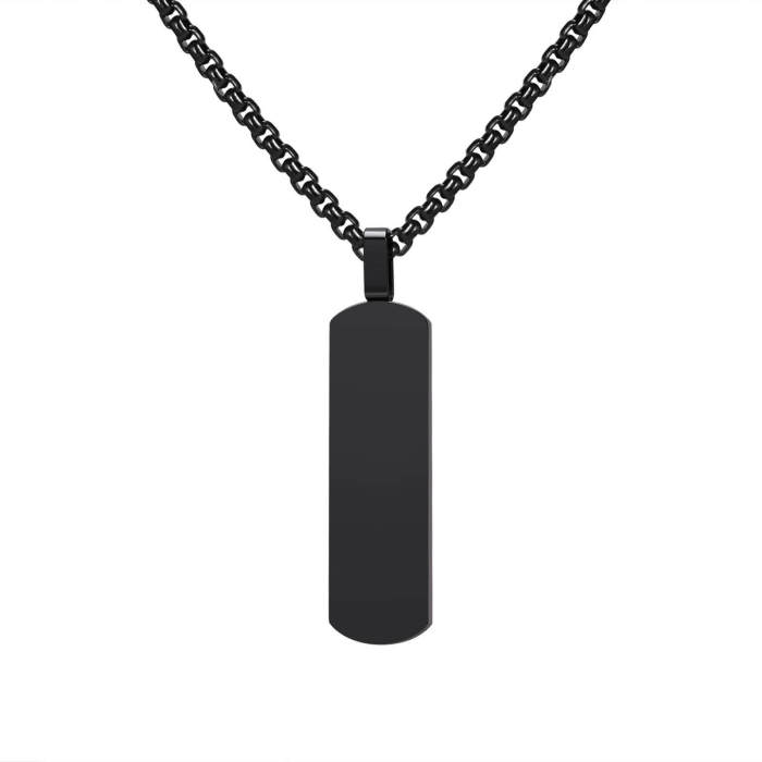 Wholesale Stainless Steel Engravable Rectangular Bar Pendant