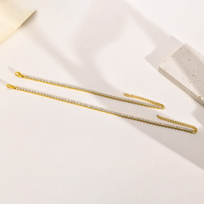 Wholesale Stainless Steel Diamond Tennis Bracelet Anklet
