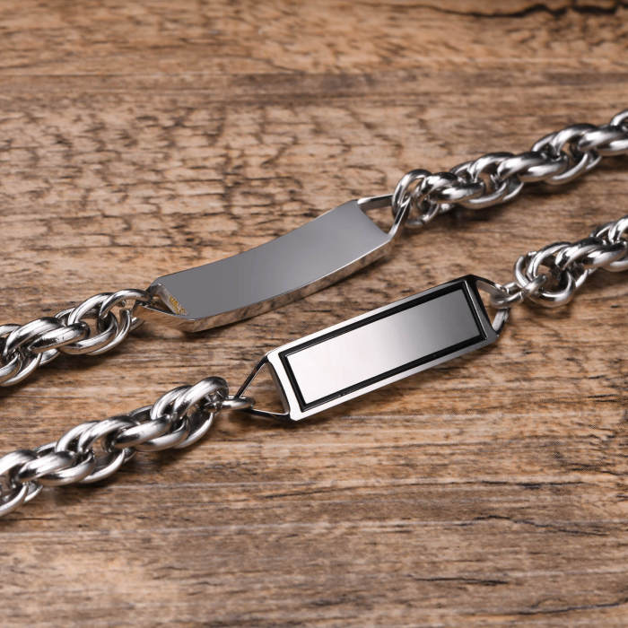 Wholesale Stainless Steel Personalized Rope Chain Bracelet