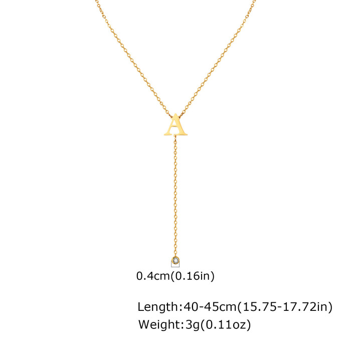 Wholesale Stainless Steel Initial A - Z Letter Necklaces