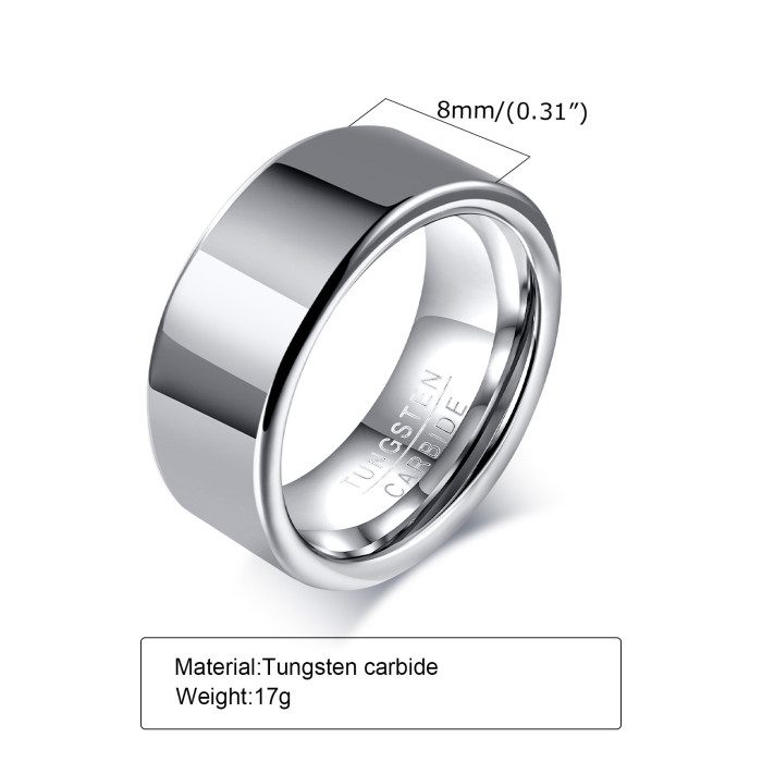 Wholesale Classic 8mm Tungsten Carbide Ring