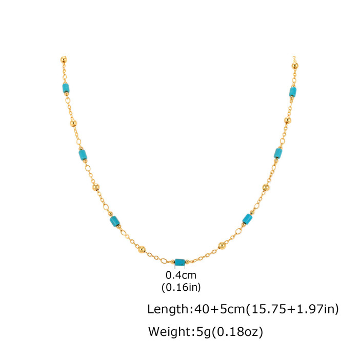 Wholesale Stainless Steel Tube Bead Jewelry Set