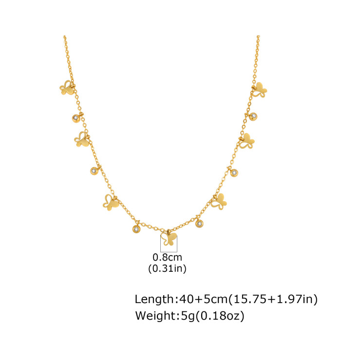 Wholesale Stainless Steel Multi-Charm Dangle Necklace