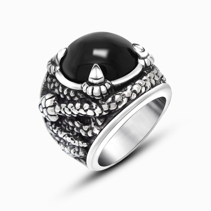 Wholesale Steel Vintage Gothic Dragon Claw Ring