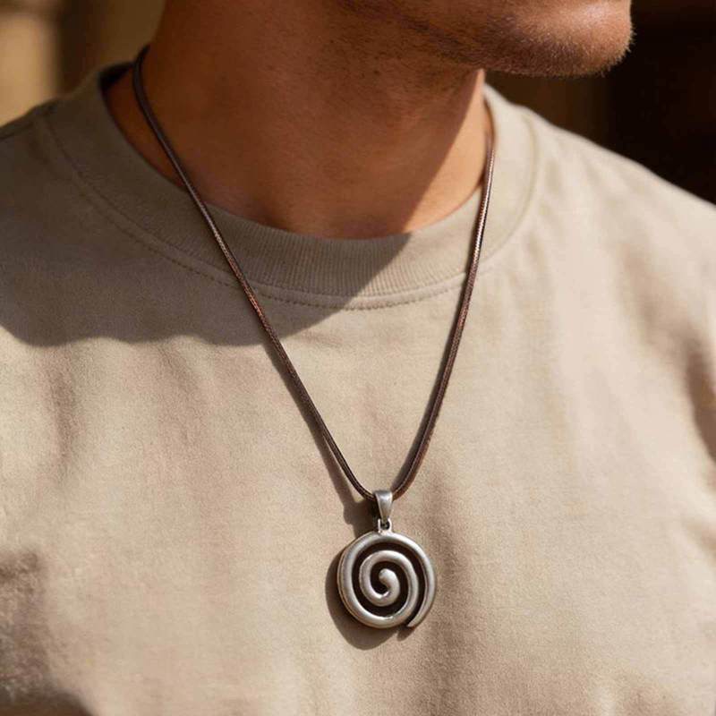 Wholesale Antique Finish Stainless Steel Spiral Pendant