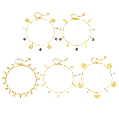 Wholesale Brass Evil Eye & Butterfly Foot Jewelry