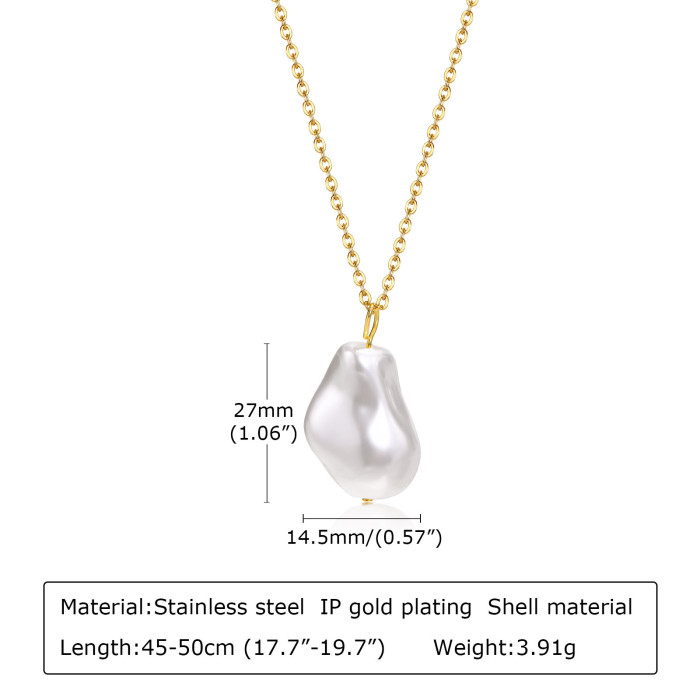 Wholesale Stainless Steel Charming Pearl Necklace