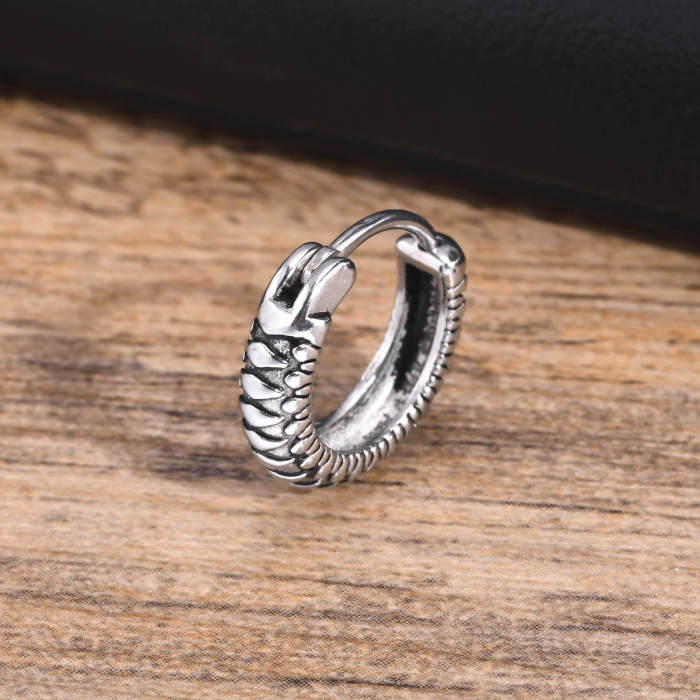 Wholesale Stainless Steel Men Huggie Earring