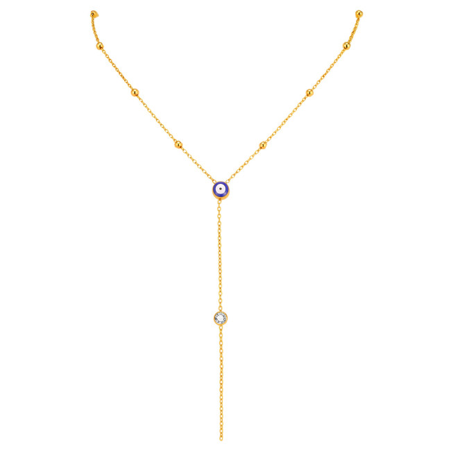 Wholesale Stainless Steel Evil Eye Y-Necklace