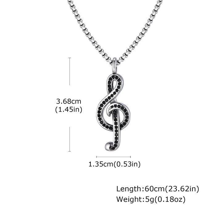 Wholesale Stainless Steel Music Note Pendant