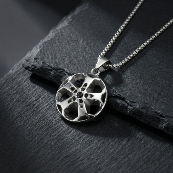 Wholesale Stainless Steel Wheel Pendant