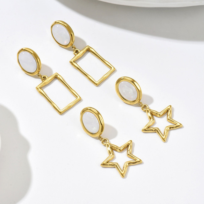 Wholesale Stainless Steel Geometric Drop Earrings