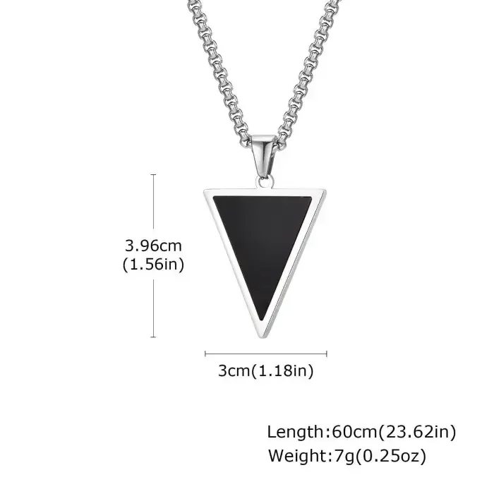 Wholesale Stainless Steel Triangle Turquoise Pendant
