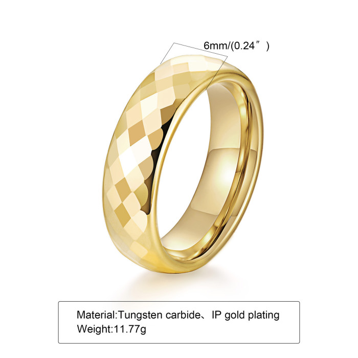 Wholesale Diamond Faceted Tungsten Wedding Bands