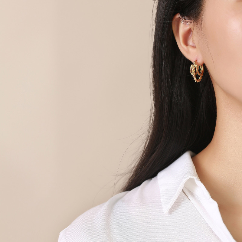 Wholesale Stainless Steel New Design Triple Hoop Earrings