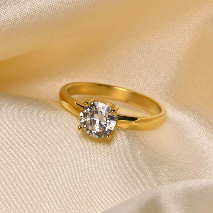 Wholesale Stainless Steel 8mm CZ Rings