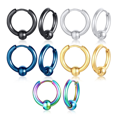 Wholesale Stainless Steel Hoop Earrings Men