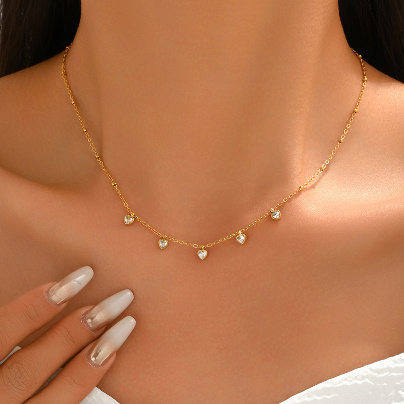 Wholesale Stainless Steel Heart Charm Necklace