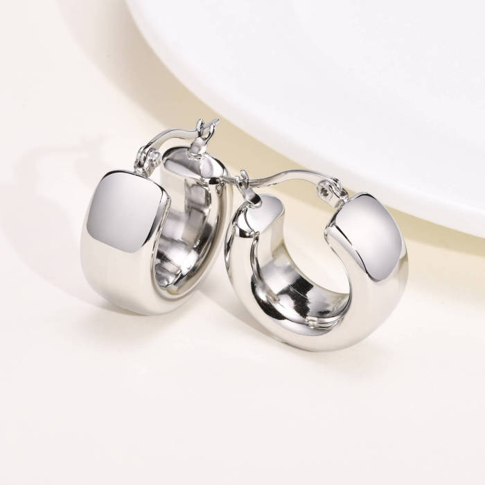 Wholesale Stainless Steel Thick Chunky Hoop Earrings