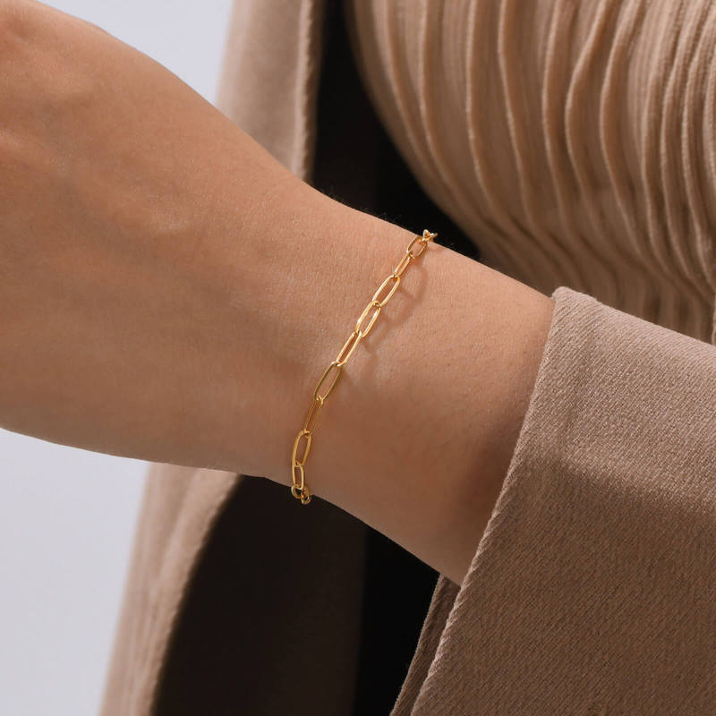 Wholesale Stainless Steel Thin Paperclip Link Bracelet