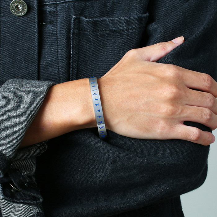Wholesale Stainless Steel Open Viking Rune Bangle