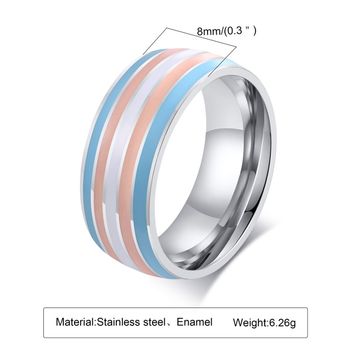 Wholesale Stainless Steel 2021 New Style Rainbow Ring