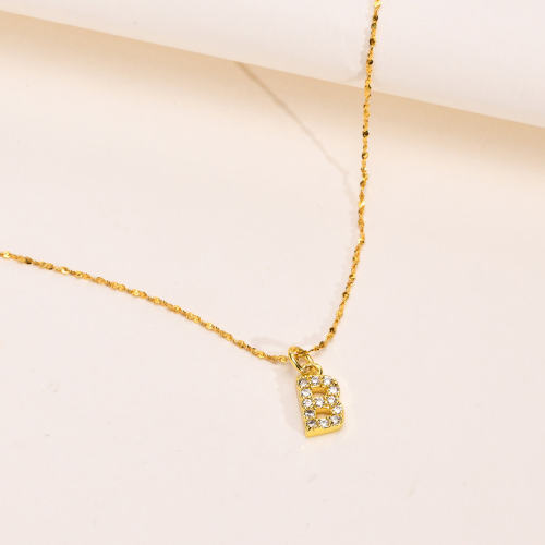 Wholesale Copper A Z Initial Lettter Pendant Necklaces