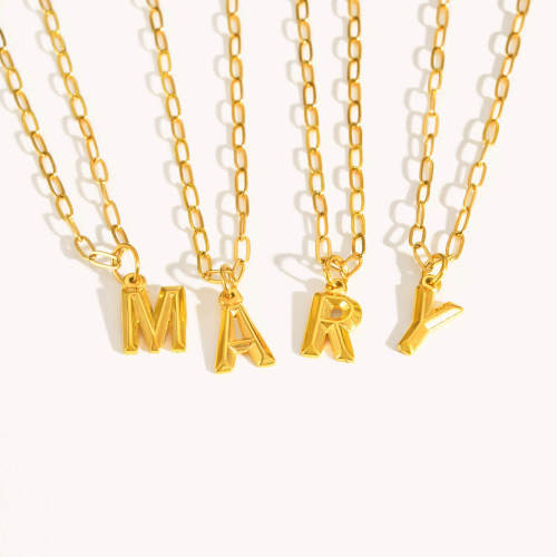 Wholesale Stainless Steel Monogram Necklace