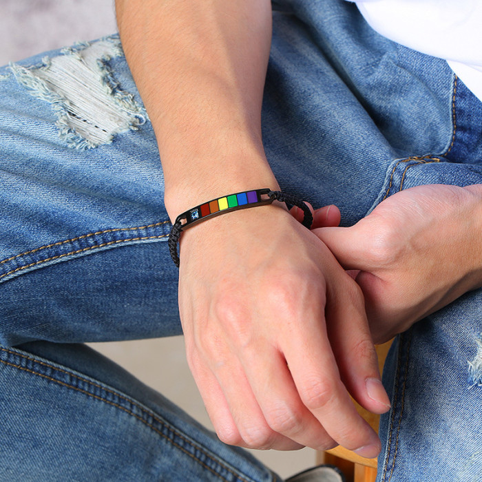 Wholesale Stainless Steel Rainbow Gifts Bracelet