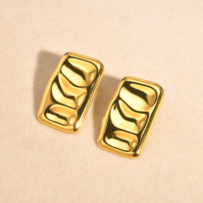 Wholesale Stainless Steel Square Stud Earrings