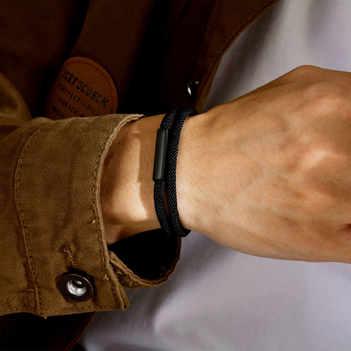 Wholesale Stainless Steel Milanese Rope Double Layer Bracelet