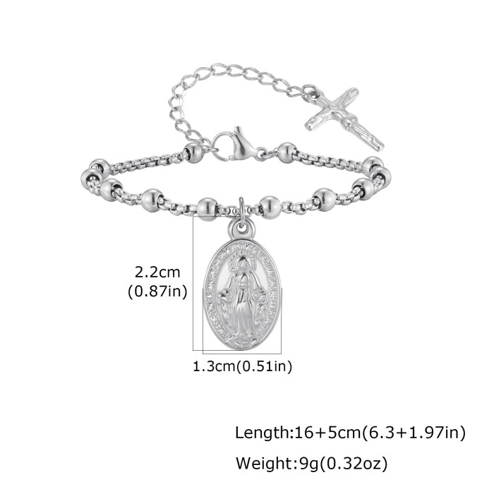 Wholesale Stainless Steel Madonna Bracelet