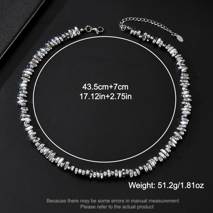 Wholesale Unisex Liquid Metal Beaded Necklace