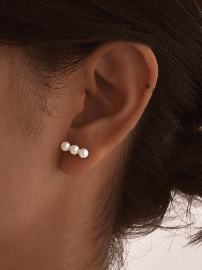 Wholesale Copper Imitation Pearl Earrings