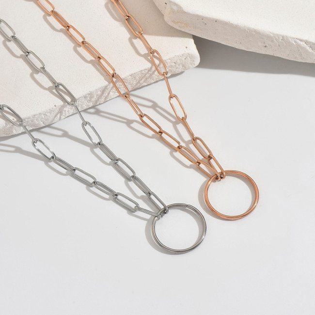 Wholesale Stainless Steel Paperclip Chain Necklace