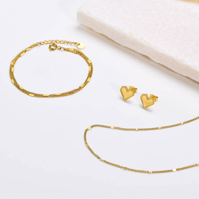 Wholesale Stainless Steel Women Bracelet and Necklace