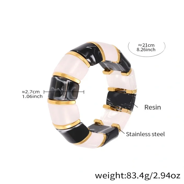 Wholesale Colorful Resin Stretch Bracelet