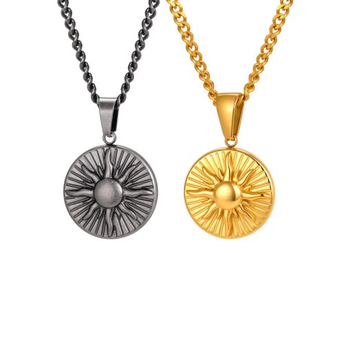Wholesale Stainless Steel Sun God Medallion Necklace