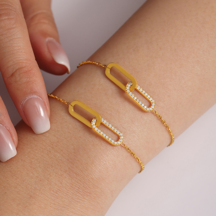 Wholesale Interlocking Oval Link Jewelry Set