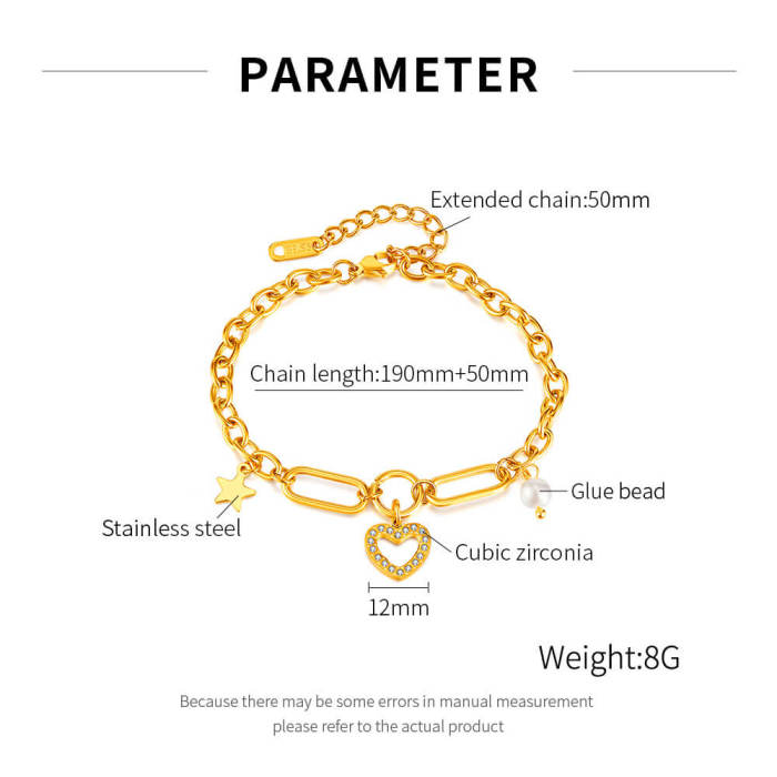 Wholesale Stainless Steel Bracelet with Love
