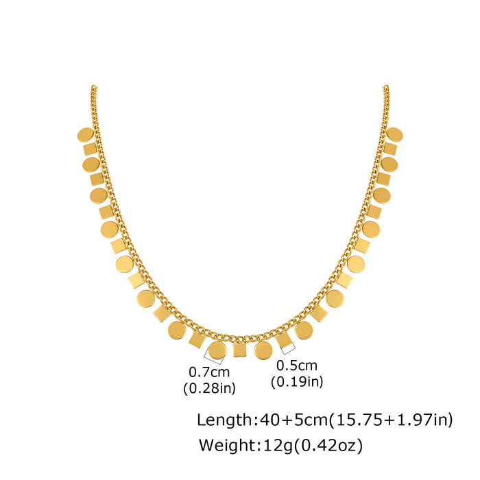 Wholesale Stainless Steel Geometric Charm Choker