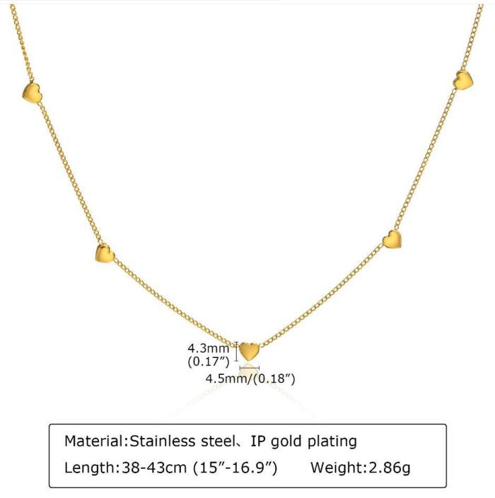 Wholesale Stainless Steel Heart Charm Jewelry Set